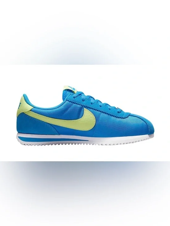 NIB [Nike] Cortez Retro Sneakers Shoes Photo Blue/Lemon Twist Youth 6/Womens 7.5 - Picture 2 of 13